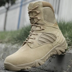 Durable Men Desert Tactical Boots Men Work multifunctional Shoes Waterproof Boot Lace Up Ankle Oxford wear-resistant Boots Hiking Outdoor Mountaineering wear-resistant Tactical Boots Tactical Lightweight Outdoor Non-Slip Waterproof Oxford Boots