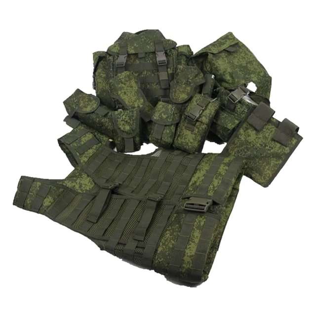 Hot Selling Durable Outdoors Tactical Hunting Vest Lightweight Training Vest Durable Tactical Training Vest   Quick Release Style Vest Camo Modular Chest Set for outdoors Breathable Paintball Game