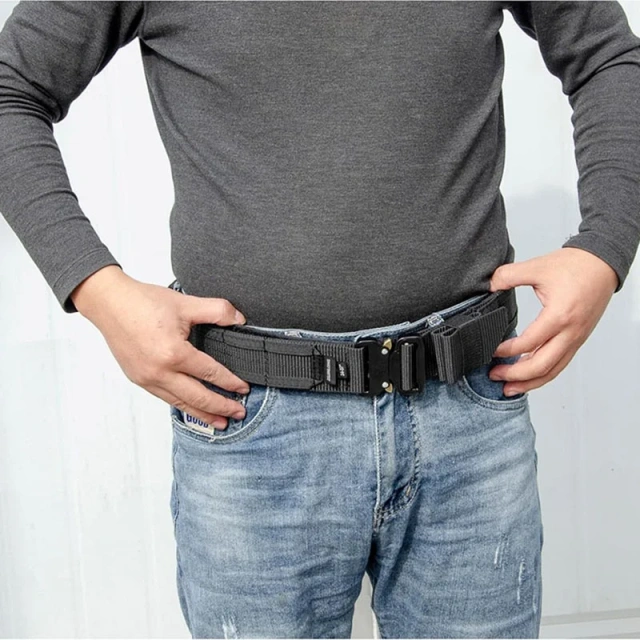 High Quality Durable Wear-resistant Tactical Duty Belt Tactical Portable Gift Box Duty Security Tactical Equipment System Set  Nylon Style Breathable Tactical Riggers Belts Men and Women No Holes Quick Release Heavy Duty Tactical Belt