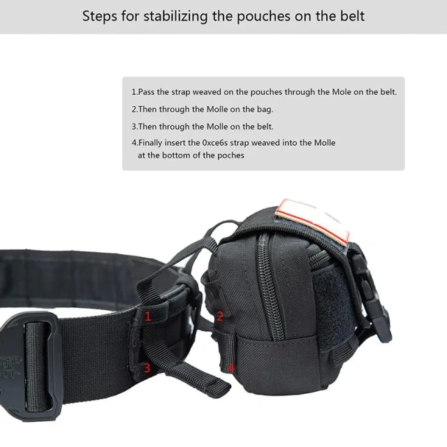Upgrade Double Adjustment Tactical Belt Sport Enthusiasts Detachable Tactical Duty Belts Utility Belts with Accessories Pouches  Lightweight sport enthusiasts Mountaineering Tactical Belt with Quick Draw Holster Medical Bag Paintball Hunting Tactical Belt