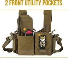 Customized Outdoor Tactical Vest Chest Rig Tactical Chest Rig Adjustable Detachable Tactical Molle Chest Rigs Hot Selling Camouflage Tactical Gears Chest Rig Good Quality Tactical Chest Rig Heavy Duty Tactical Chest Rig Vest