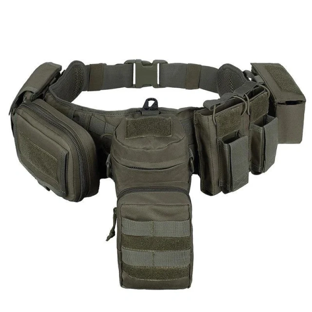 Outdoor Camouflage Multi-functional Tactical Waist Wrap Combination Belt Accessories Bag Fanny Pack Tactic Waist Belt   High Quality Wholesale Canvas Sports Training Tactical Belts Durable Adjustable Training Tactical Belts