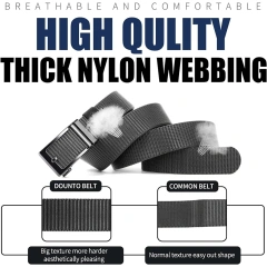 Durable Waterproof Ratchet Belts Men Tactical Belts Adjustable Training Durable Nylon Web Golf Belt  Nylon Buckle practical Tactical Belts Set High Intensity For Security Equipment Quick-release Buckle Tactical Training Belts