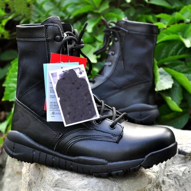 Men Tactical Boots High Quality Men Breathable Oxford Light Soft Desert wear-resistant Shoes Men's Ankle Boot Knee-high Boots Durable Oxford Outdoor Tactical Boots Shoes Training Men Outdoor Work Camping Anti-wear  Tactical Hiking Fishing Hunting Boots