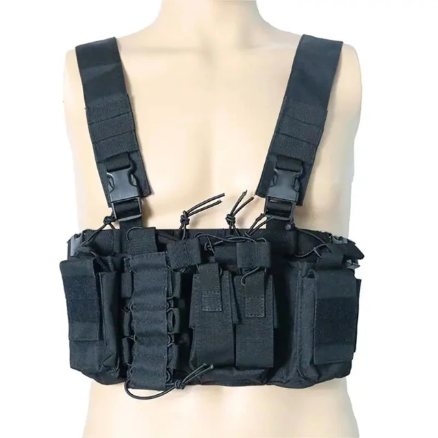 Hot Selling Tactical Equipment Vest Rig Pack Carrier Vest Hunting Training Mini Chest Harness Utility Tactical Chest Rig military Good Quality Camouflage Tactical Vest Outdoor Tactical Vest for Hunting Heavy Duty Tactical Chest Rig