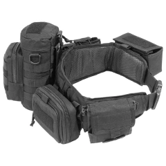 High Duty High Material Comfortable Tactical Belt Tactical Duty Belts Breathable Mesh Utility Belt with Accessories Pouches  High Quality Wholesale Tactical Men's belt Nylon Canvas Work Belt with Heavy Duty Quick Release Metal Buckle