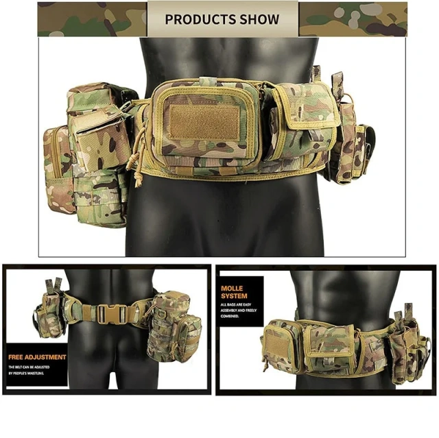 Adjustable Hiking Tactical Belt Duty High Density Material Mountaineering Utility Belt Tensile Strength Tactic Waist Belts  Training Adjustable Training Men multifunctional Belt Reversible Stretch Men Work Rigger Hiking Tactical Belt