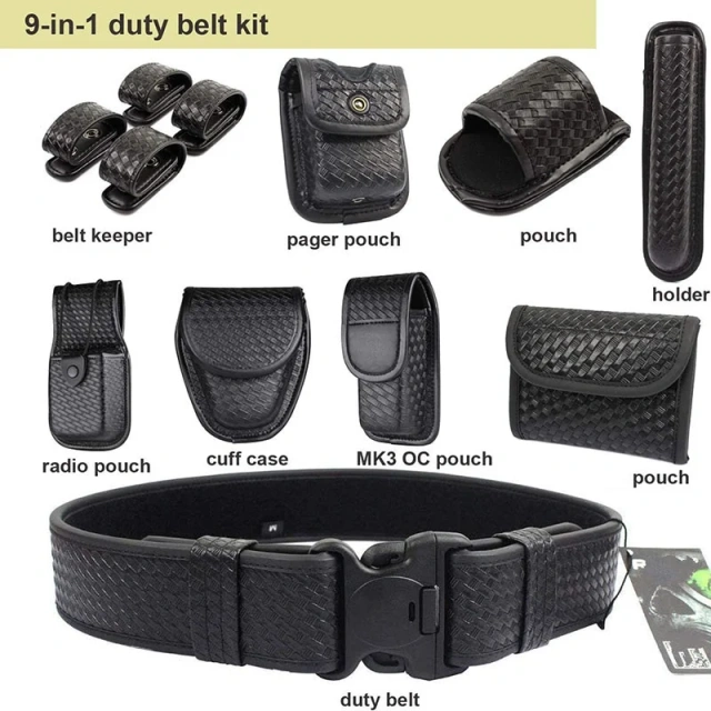 Premium Outdoor Tactical Duty Belts Kit Utility Belt Rig Modular Security Guard Equipment Utility Belt Modular Equipment  High Quality Pack Hiking Rigger Nylon Web Work Belt with Heavy Duty Quick Release Buckle Tactical Belt