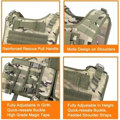 Wholesale Training Hunting Vest High Quality Training Tactical Vest for Outdoors Breathable Men Tactical Vest high-quality durable Adjustable Breathable Assault Training outdoors Breathable Vest