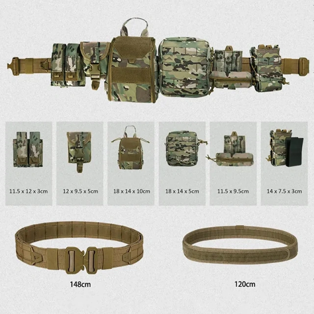Lightweight Outdoor Fanny Pack Adults Quick Release Waist Bag for Hunting Travel Gaming High Density Material Tactical Belt  Adjustable Sports Training Men Nylon Web Tactical Belt with Automatic Slide Buckle Sports Ratchet Belt