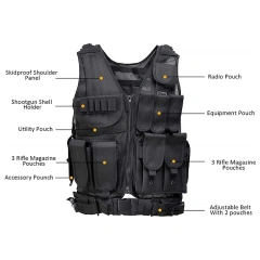 High Quality Encryption Polyester Tactical Gear Vest Adjustable Training Tactical Vest Lightweight Assault Vest  high-quality Durable Waterproof Training Chest Rig stab-proof Sports Training vest Assault Vest