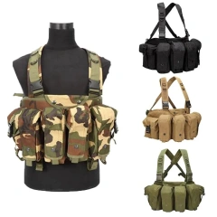 Wholesale Tactical Chest Rig for Hunting Tactical Molle Chest Rig with Magazine Pouch Tactical Hanging Belly Vest military Tactical Chest Rig Tactical Micro Chest Rigs Heavy Duty Tactical Modular Vest With Mag Pouch