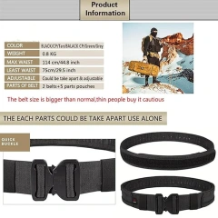 Wholesale High Quality Fashionable Tactical Belt with Quick Release Accessory Pouches Multifunctional Duty Belt for Men   Adjustable Strap Mountaineering Waist Belt with Multiple Compartments Adjustable For Hiking Camping Tactical Waist Belt