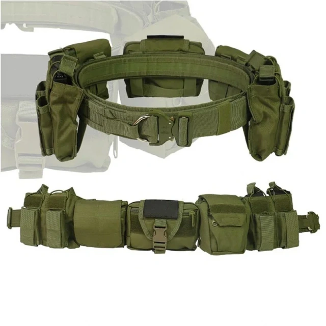 Wholesale Outdoor Practical Comfortable Hunting Tactics Duty Security Belt Fashionable Multifunctional Tactic Waist Belt  Practical Multifunctional Tactical Security Duty Belts Holster Flashlight Pouch Sets Utility Training Kit Belt Duty Belt