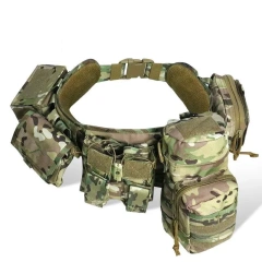 Premium Outdoor Hunting Gadget Pouch Waist Bag Adjustable Padded Sport Enthusiasts Duty Belts Tactical Utility with Holster  Durable Wear-resistant Training multifunctional Wear-resistant Elastic Belts Men Stretch Webbing Tactical Duty Belt