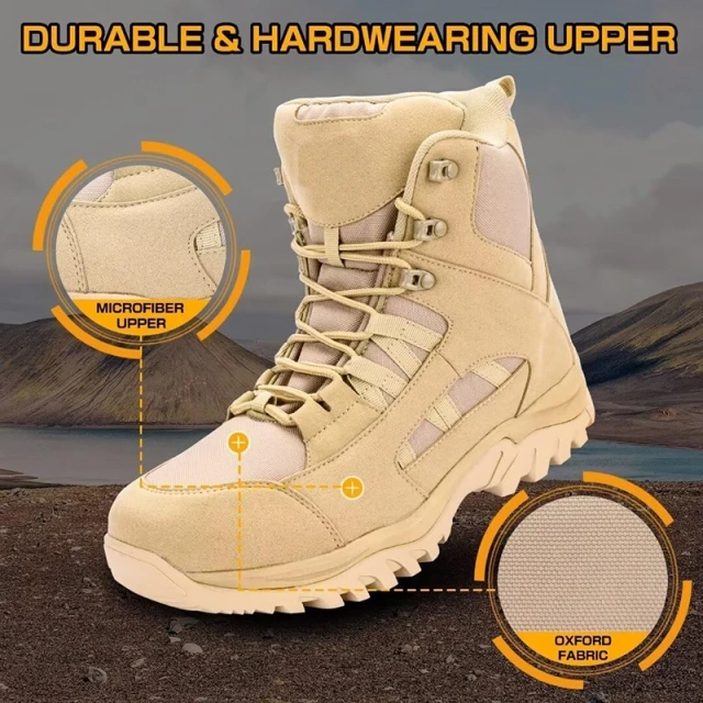 High Quality Tactical Men Boots Special Desert Boot Outdoor Oxford Outdoor Non-slip Hiking Breathable Desert Ankle Shoes Outdoor Custom Light Weight Double Sports Tactical Boots Training Boots Camping Anti-wear Oxford Fishing Hunting Sneakers