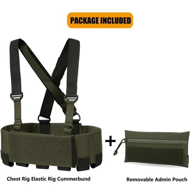 Tactical Molle Chest Rig Elastic Tactical Chest Rig with Mag Pouch Outdoor Camouflage Tactical Chest Rig Vest  Wholesale Outdoor Tactical Camouflage Chest Rig for Training Tactical Molle Chest Rig Camouflage Tactical Chest Rig Vest