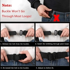 Adjustable Training Men Style Work Hiking Riggers Web Belt with Heavy Duty Quick Release Metal Buckle Tactical Belts  Outdoor Modular Equipment System Security Belts Tactical Duty Utility Versatile Modular versatile design Work Hunting Belt