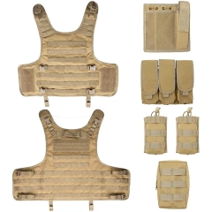 Wholesale Outdoors Breathable Tactical Hunting Vest Adjustable Training Vest High Quality Wear-resistant Tactical Vest  Training Quick Release Vest Double Wear-resistant lightweight stab-proof Sports Training Vest