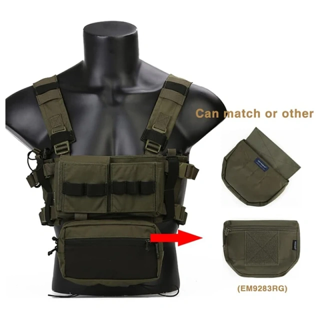 Customized Tactical Gear Vest Chest Rig Tactical Micro Vest for Hunting Camouflage Tactical Modular Chest Rig  High Quality Tactical Vest Gear Chest Rig Tactical Micro Chest Rig Outdoor Training Security Chest Rig
