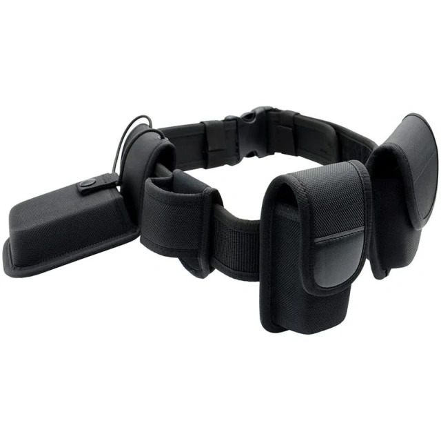 Lightweight Detachable Mountaineering Modular Equipment Tactical Duty Belts Kit with Pouches Duty Belt Rig Duty Gear Kit  Training Quick Release Tactical Belt Work Nylon Web Hiking Belt with Heavy Duty Seat Buckle Tactical Belts