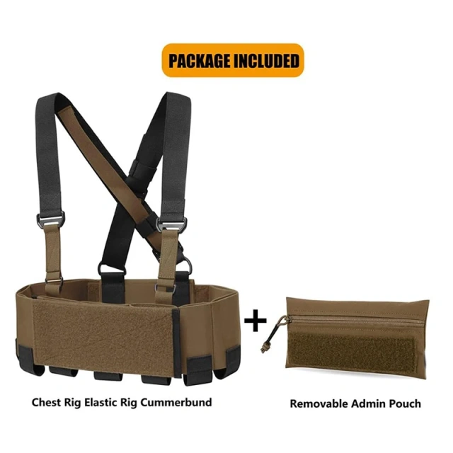 Multipurpose Tactical Chest Rig Elastic Tactical Chest Rig with Mag Pouch High Quality Tactical Chest Rig for Hunting Customized Outdoor Tactical Vest Rig High Quality Hunting Chest Rig Vest Tactical Chest Rig Pack Pouch