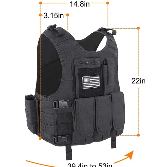 Wholesale Training Equipment Security Vest Training Vest Outdoors Breathable Vest Outdoor Hiking Equipment  Adjustable Weighted Workout Vest Training Designed Endurance Strength Training Vest