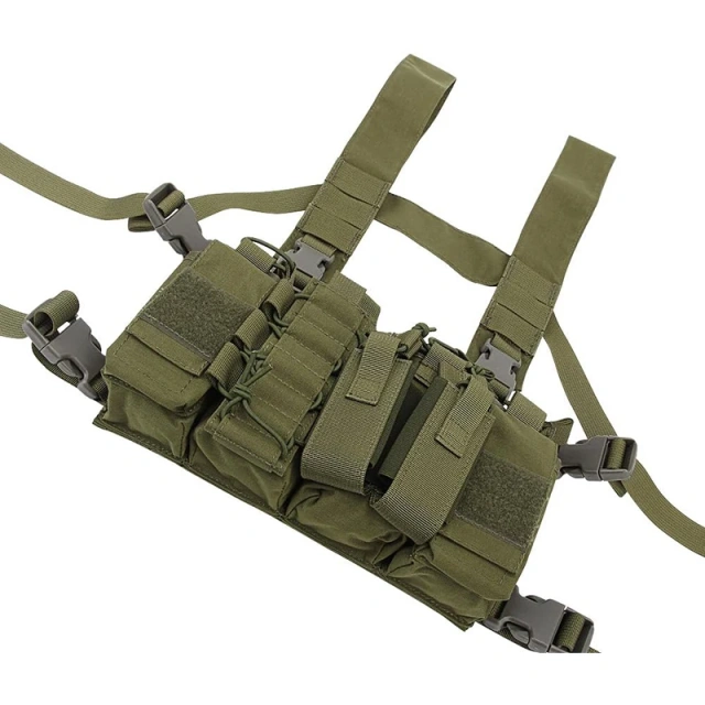 Tactical Gear Chest Rig Vest Bag Tactical Vest Chest Rig with Magazine Pouch Heavy Duty Molle Tactical Vest Custom Tactical Chest Rigs Tactical Chest Hanging Vest with Magazine Pouch Camouflage Molle Chest Rigs