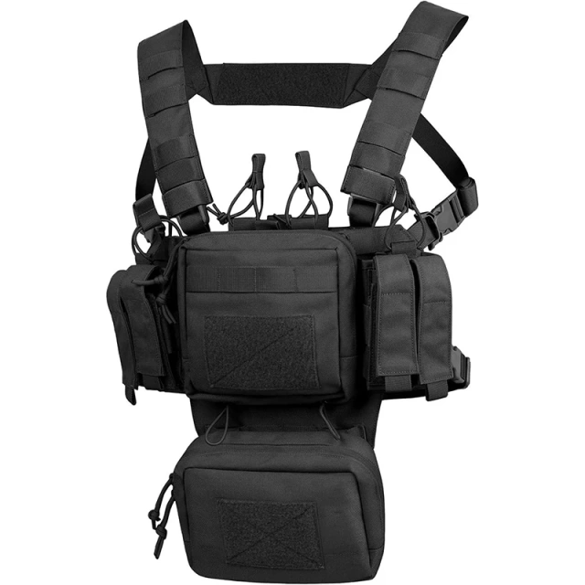 Detachable Tactical Molle Chest Rigs with Mag Pouch Adjustable Tactical Vest Rig Good Quality Tactical Chest Rig Detachable Tactical Molle Chest Rigs with Mag Pouch Adjustable Tactical Vest Rig Good Quality Tactical Chest Rig