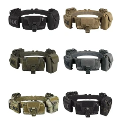 Wholesale Fashionable Outdoor Duty Tactical Belt Combination Equipment Detachable Multi-functional Tactical Waist Belt    Breathable Adjustable Men's multifunctional Belt Adjustable Training Tactical Stretch Web Nylon Belt