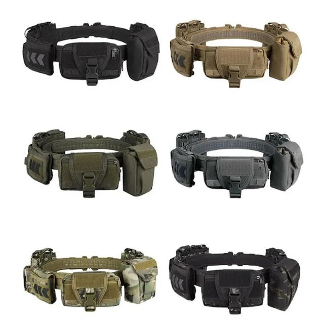 Wholesale Fashionable Outdoor Duty Tactical Belt Combination Equipment Detachable Multi-functional Tactical Waist Belt    Breathable Adjustable Men's multifunctional Belt Adjustable Training Tactical Stretch Web Nylon Belt