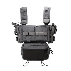 Best Selling Tactical Micro Chest Rig Tactical Modular Harness Vest Heavy Duty Camouflage Tactical Vest Chest Rig Tactical Belly Chest Rig Tactical Chest Harness Vest for Hunting Tactical Carry Chest Rig Harness