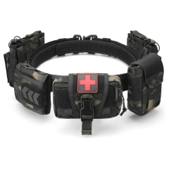 Premium Multifunctional Camping and Everyday Use Quick-release Buckle Waist Belt Quick Release Tactical Heavy Duty Belt   Adjustable Strap Security Duty Equipment high density Material Tactical Belt Multifunctional Quick-release Buckle Duty Belt