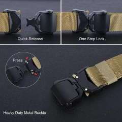 Tactical Multifunctional Wear-resistant Men Work Belt New Quick-Release Buckle Belt with Molle Pouch  Waterproof multifunctional Wear-resistant Nylon Belt Adjustable Training Outdoor Web Belt Tactical Webbing Belt