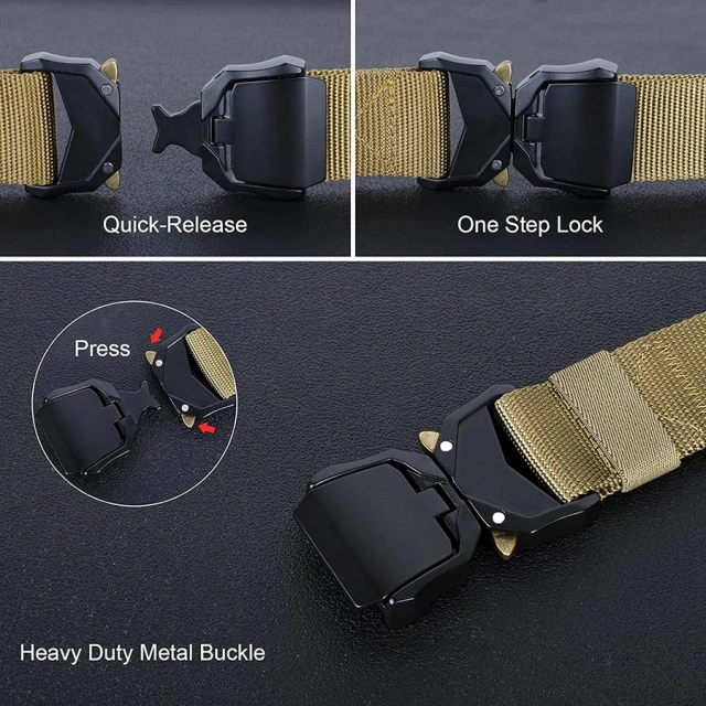 Tactical Multifunctional Wear-resistant Men Work Belt New Quick-Release Buckle Belt with Molle Pouch  Waterproof multifunctional Wear-resistant Nylon Belt Adjustable Training Outdoor Web Belt Tactical Webbing Belt