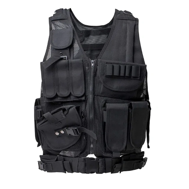 High Quality Encryption Polyester Tactical Gear Vest Adjustable Training Tactical Vest Lightweight Assault Vest  high-quality Durable Waterproof Training Chest Rig stab-proof Sports Training vest Assault Vest