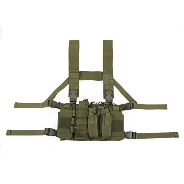 Tactical Gear Chest Rig Vest Bag Tactical Vest Chest Rig with Magazine Pouch Heavy Duty Molle Tactical Vest Custom Tactical Chest Rigs Tactical Chest Hanging Vest with Magazine Pouch Camouflage Molle Chest Rigs