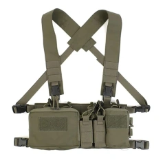 Customized Tactical Equipment Chest Rigs for Training Hunting Tactical Chest Rig Harness Heavy Duty Tactical Chest Rig Wholesale Outdoor Sports Tactical Gear Molle Vest Pouch Bag Tactical Carrier Chest Rig Camouflage Chest Rig