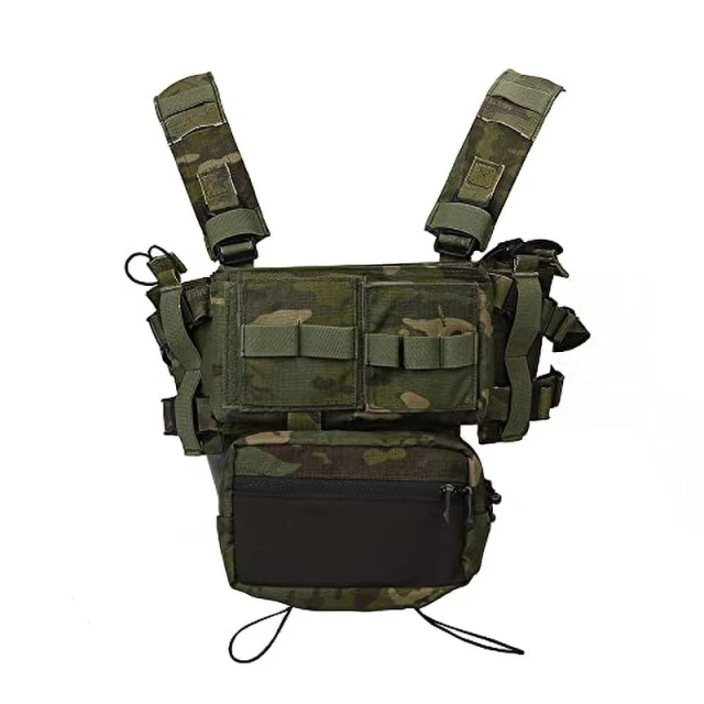 Wholesale Tactical Molle Chest Rig Heavy Duty Camouflage Tactical Chest Rig Vest for Outdoor Tactical Modular Vest