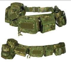 Universal Mountaineering Outdoor Tactical Waist Pack Real Multi-Functional Combination Belt Equipment Tactic Waist Belt  Hot selling Training Wear-resistant Adjustable Canvas Web Belt Wear-resistant Lightweight Tactical Belt