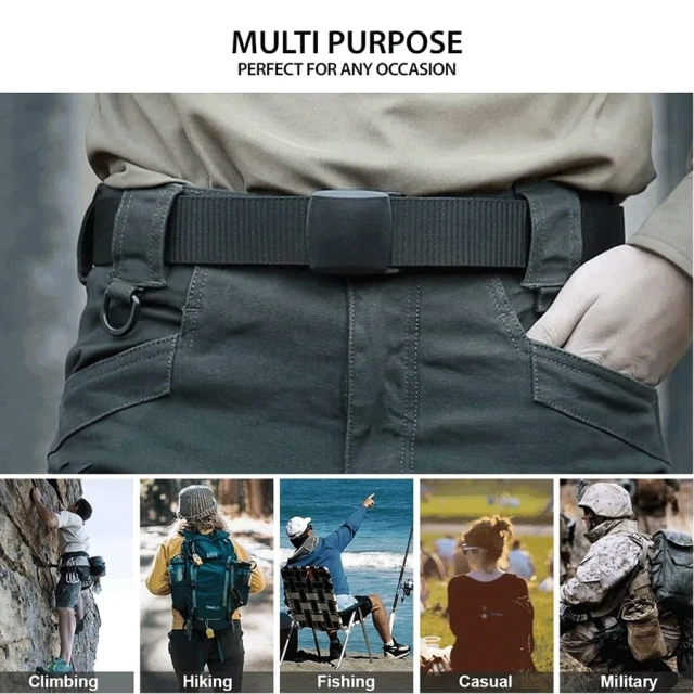 Hot Selling Wear-resistant Training Nylon Belts Men Adjustable Canvas Tactical Training Belt With Plastic Buckle  Quick-release Buckle Tactical Waist Bag Adjustable Strap Hunting Tactical Duty Security Traffic Belt Waist Seal Equipment