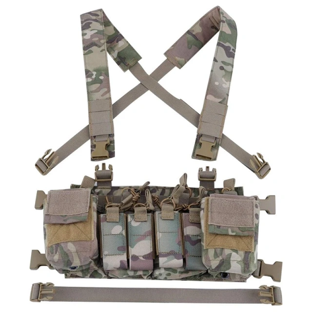 Custom Tactical Chest Rig Vests with Mag Pouches for Training Tactical Chest Vest Rig Adjustable Tactical Chest Rig Custom Tactical Suppliers Vest for Hunting Good Quality Tactical Chest Rig Vests Outdoor Training Vest Chest Rig
