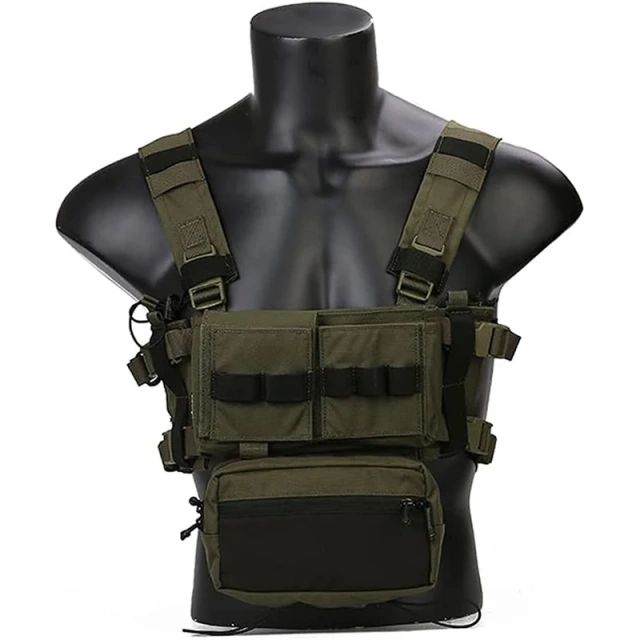 Customized Tactical Gear Vest Chest Rig Tactical Micro Vest for Hunting Camouflage Tactical Modular Chest Rig  High Quality Tactical Vest Gear Chest Rig Tactical Micro Chest Rig Outdoor Training Security Chest Rig