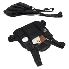 Outdoor Sports Gear Tactical Vest Multi-Functional Tactical Chest Rig Pouch with Strap Tactical Vest Rig Customize Tactical Gear Chest Rig Tactical Style Chest Rig Adjustable Detachable Camouflage Molle Chest Rigs