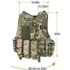Wholesale Training Hunting Vest High Quality Training Tactical Vest for Outdoors Breathable Men Tactical Vest high-quality durable Adjustable Breathable Assault Training outdoors Breathable Vest