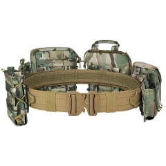 High Duty Outdoor Mountaineering Outdoor Premium Tactical Waist Bag Detachable Camouflage Belt With Pouches Tactic Waist Belts   Adjustable Training durable Tactical Belt Men Rigger Nylon Web Work Belt with Quick Release Heavy Duty Buckle