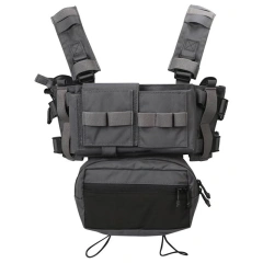 Tactical Molle Chest Rig with Mag Pouches Tactical Modular Micro Rig Nylon Tactical Vest for Hunting Training Tactical Accessories Vest Chest Rig for Outdoor Heavy Duty Tactical Vest Rig Bag Adjustable Tactical Chest Rig