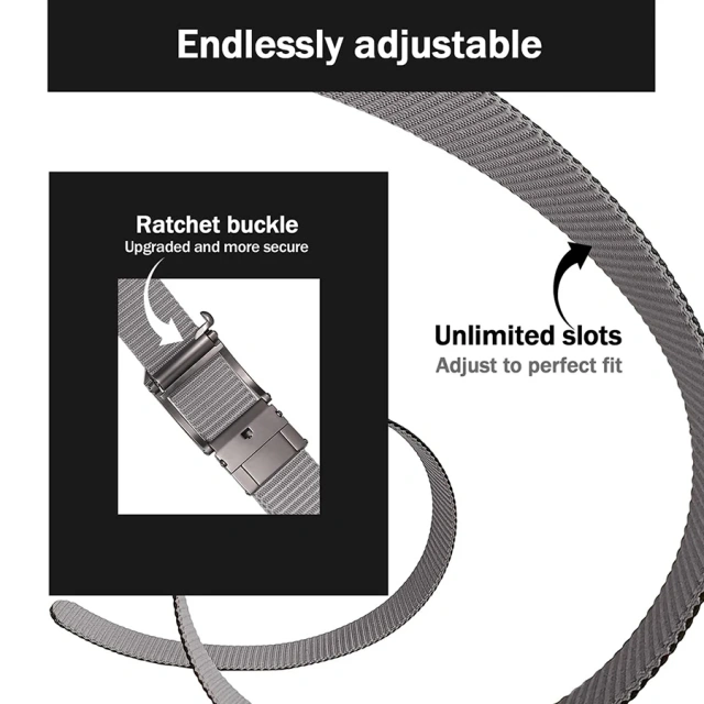 Wear-resistant Lightweight Reversible Ratchet Belt Nylon Web Tactical Work Belt with Automatic Slide Buckle  Adjustable Training Nylon Web Work Rigger Belts with Heavy Duty Quick Release Buckle Tactical Belt