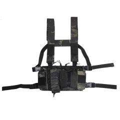Outdoor Camouflage Chest Rig Bags New Men Women Protective Tactical Vest Soft Tactical Chest Rigs with Pouches military Tactical Chest Rig Hunting Vest Camo Tactical Chest Rig With Mag Pouch Heavy Duty Training Rig