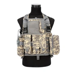 Hot Sale Training Equipment Tactical Vest Outdoor Tactical Vest Chest Rig for Hunting Tactical Pouches Chest Rig Hunting Equipment Camouflage Carrier Chest Rig Tactic Carrier Chest Rig with Magazine Pouch Tactical Chest Harness Vest